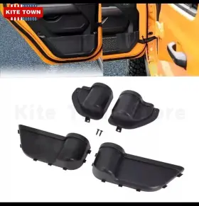 Y.c.060-2 Wfyb Y.c.060-1 4x Car Front And Rear Door Pocket Storage Box Organizer For Jeep Wrangler Jl 2018