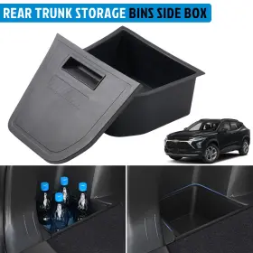 Wheelx 2024 2025 Car Rear Trunk Side Storage Box Organizer Bin With Lid For Chevy Trax