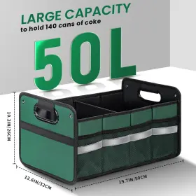 Wh-qc004 Winhunt Car Trunk Organizer Storage And Reinforced Handles 50l Waterp #2