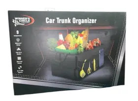 15401 Winner S Circle Car/suv Trunk Cargo Organizer Folding Collapsible Storage Bag Bin Black