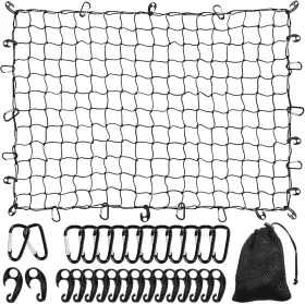 Ldce3rh59s Wssrogy 4ft X 6ft Cargo Net Stretches To 12ft 4&apos 6&apos Black