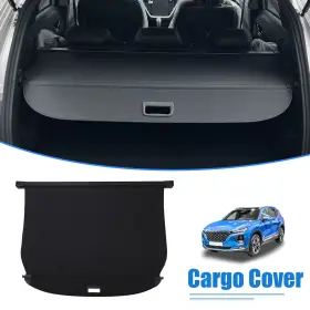 X Autohaux 745060645944 Retractable Privacy Cargo Cover For Hyundai Santa Fe 2 Row 19-23 Rear Trunk