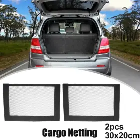 X7.87 X Autohaux 745060775320 2 Pcs Universal Car Trunk Seat Back Elastic Mesh Cargo Netting 11.81 Inch