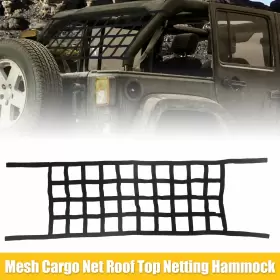 X Autohaux 746453716470 Cargo Net Mesh Bag Storage For Jeep Wrangler Yj Tj Jk Jl 87-22 #2