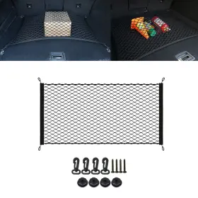 Ad49-p Xotic Tech #ad49-p Nylon Trunk Bed Extender Cargo Storage Elastic Net With Hooks For Honda Toyota