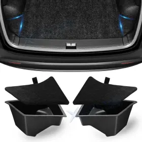 Th373 Xotic Tech #th373 Trunk Cargo Side Storage Organizer Bins Pocket Box For Tesla Model 3 Highland