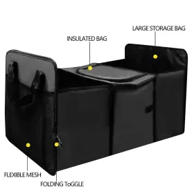 1i006443ebus Xukey Folding Trunk Cargo Organizer Collapse Storage Box Net Bin Truck Car Cooler Bag #2