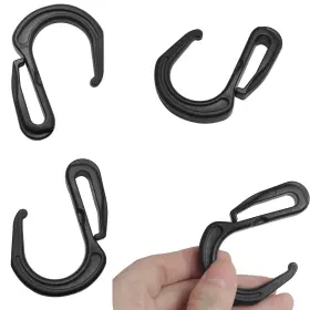 Piopl32 Yehveh 15 Pack Car Mesh Organizer Hooks Replacement Net Pocket Black