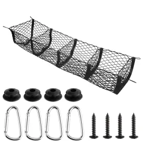 Us-fptn-01a Yfzyt 4 Pocket Automotive Truck Bed Cargo Net 47.2 Inch X 11.8 11 High-capaci