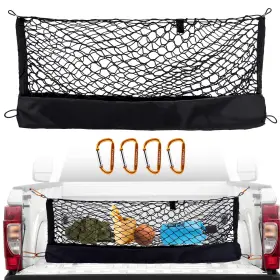 Yinnianets 717097861352 Envelope Style Cargo Net Compatible With Chevy Silverado 1500 2013-2025 Gmc