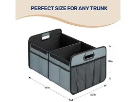 Yssoa 198401004304 Car Trunk Organizer With Lid Grey-green 1 Pack #3