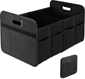 Yssoa 198401025590 Car Trunk Organizer 2 Compartments Anti-slip 14 Inch D X Black New Design