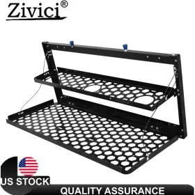 Usve7064 Zivici 2-tier Steel Tailgate Table Foldable Storage Shelf Fits Gwm Tank 300 2023-2025