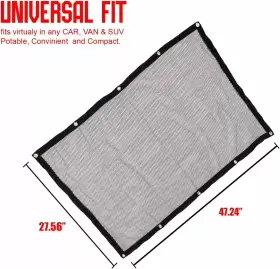 Pe0006 Zonetech Zone Tech Back Seat Car Pet Mesh Net Cage Barrier Medium #2