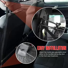 Pe0006 Zonetech Zone Tech Back Seat Car Pet Mesh Net Cage Barrier Medium #3