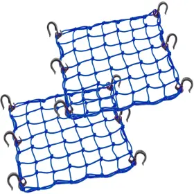 T0001-blue-2 Zuoze Heavy Duty Cargo Net 15 Inch X15 Stretches To 30 X30 For Helmets Bikes Luggage