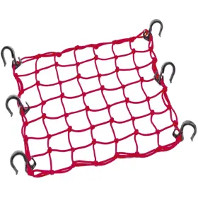 T0001-red-1 Zuoze Heavy Duty Cargo Net 15 Inch X15 Stretches To 30 X30 For Motorcycle Atv Luggage