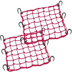T0001-red-2 Zuoze Heavy Duty Cargo Net 15 Inch X15 Stretches To 30 X30 For Motorcycle Atv Luggage