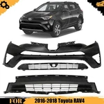 Front Bumper Cover Fascia Paintable & Lower Grille For 2016-2018 Toyota RAV4. Fixed Price $245.75.