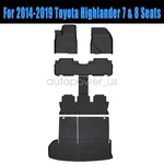 For 2014-2019 Toyota Highlander 7/8 Seats Tpe Floor Mats & Trunk Cargo Liners 3D. Fixed Price $121.49.