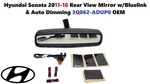Hyundai Sonata 2011-16 Rear View Mirror W/bluelink & Auto Dimming 3Q062-ADUP0. Fixed Price $40.00.
