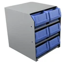 Holman 40330 - Small Parts Bins Steel Shelf Cabinet 6. Fixed Price $199.00.