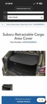 Genuine Subaru Cargo Cover 65550AN00BVH. Fixed Price $65.99.