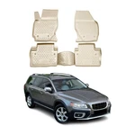 Omac Floor Mats Liner For Volvo XC70 2008-2016 Beige Tpe All-weather 4 Pcs. Fixed Price $79.99.