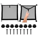 2 Pack Small Cargo Pocket Storage Mesh Netting Organizer With 8 Pcs Mount.... Fixed Price $26.37.