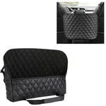 Car Net Pocket Handbag Holder Between Seats, Large Capacity Storage Black. Fixed Price $13.72.
