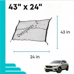 43" 24" Floor Trunk Cargo Net For Volvo XC40 (2019-2025) Luggage Holder. Fixed Price $16.50.