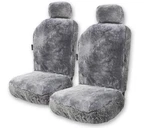 Zonetech Sheepskin Seat Covers Fuzzy Car 2- Pack, Charcoal Grey New. Fixed Price $199.03.