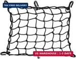15"X15" Motorcycle Cargo Net Stretches 30"X30" With 6 Hooks 2''X2'' Mesh For. Fixed Price $11.54.