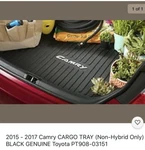 Genuine Toyota Camry All Weather Cargo Trunk Tray PT908-03151 Local Pick Up. Fixed Price $100.00.