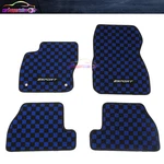 Floor Mats 12-18 Ford Focus Carpets Black Blue Checkered 4PCS W/ Sport. Fixed Price $69.99.