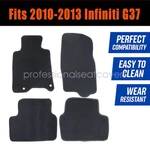 Front & Rear Floor Mats Carpet Waterproof Black Velour For 2010-13 Infiniti G37. Fixed Price $35.39.