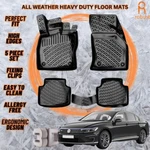 3D Molded Car Floor Mats Liners Fits Vw Passat 2014-2023 All Season Heavy Duty. Fixed Price $111.59.
