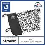 Oem 2018-2024 Buick Enclave Vertical Cargo Area Net W/logo, Genuine Gm 84251061. Fixed Price $39.10.