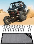 Zidiyoruo Utv Rear Window Cover Dust Proof, Block Mud, 110X45CM, Black. Fixed Price $38.98.