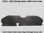 10 11 12 Ram 1500 Pair Of Rear Carpet 2ND Row Seat Cargo Storage Bin Cover Lids. Fixed Price $194.00.