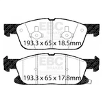 Ebc Disc Brake Pad Set - Front Redstuff Premium Street Fmsi D1818 2016 And Up Fi. Fixed Price $164.11.