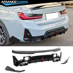 For 23-26 Bmw G20 Rear Diffuser W/led + Apron Tip Trunk Spoiler Gloss Black. Fixed Price $419.99.
