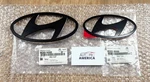Genuine Matte Black Front & Rear Emblem Set For Hyundai Ioniq 2021-2025 Oem. Fixed Price $64.69.