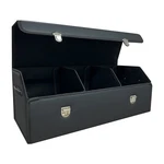 Trunk Organizer With Lid,foldable Faux Leather Cargo Storage BOX,3 Compar.... Fixed Price $70.82.