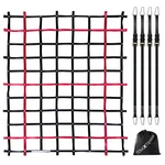 Cargo Net Pickup Truck Bed 50"X66" Heavy Duty W/ 4 Ratchet Tie-downstraps 1100LB. Fixed Price $57.08.