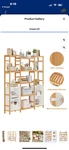 New In Box Large Bamboo Bookshelf Triple Wide, 4 Cube 9 Storage Organize. Fixed Price $89.00.