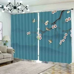 Pear Flower Gone 3D Blockout Photo Print Fabric Curtains Window. Fixed Price $128.47.