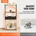 Vevor Cat Litter Box Enclosure Furniture Hidden 2 Shelves & Baskets. Fixed Price $103.00.