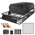 Mockins Roof Rack Cargo Carrier 64"X39"X6" + Bag & Bungee Net. Fixed Price $249.99.