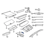 For Dodge Durango 2013-2025 5LC38DX9AK Rear Floor Storage Compartment Lid. Fixed Price $460.79.